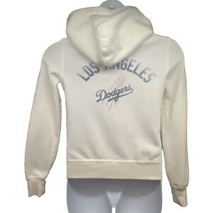 Los Angeles LA Dodgers Pink Victorias Secret White Zip Up Hoodie Jacket Medium
